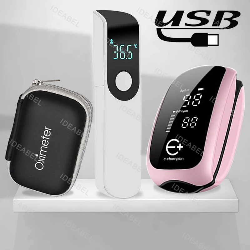 Pulse Oximeter Fingertip Rechargeable - Wiederaufladbares medizinisches Oximeter-Gurtband, Lanyard, Fingerspitzen-Pulsoximeter, Blutsauerstoff-Sättigungsmonitor,