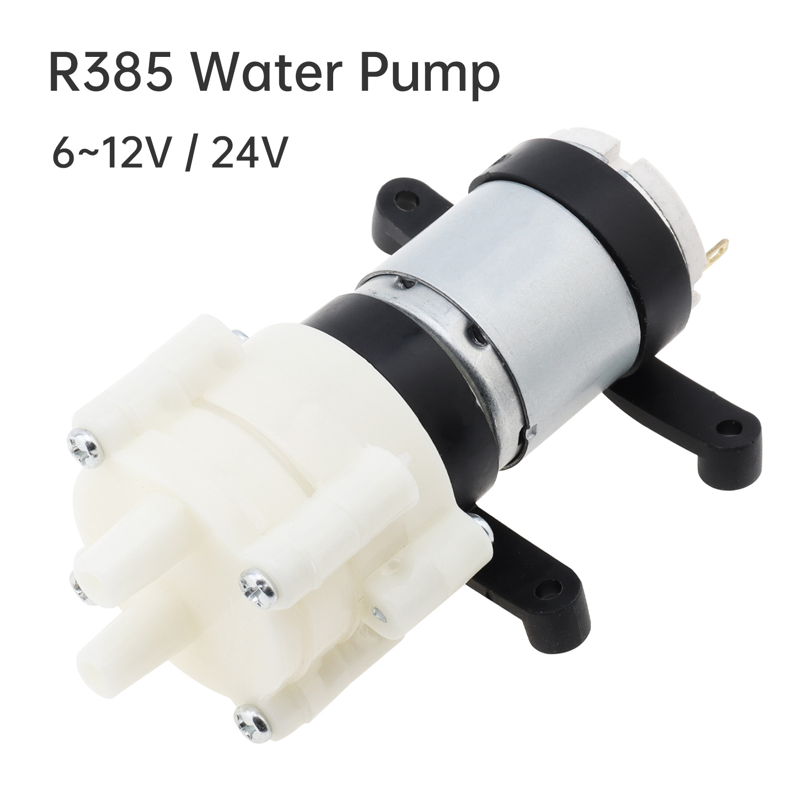 Mini Peristaltic Pump 12V - R385 Mini-Wasserpumpenmotor, 6–12 V/24 V, selbstansaugende