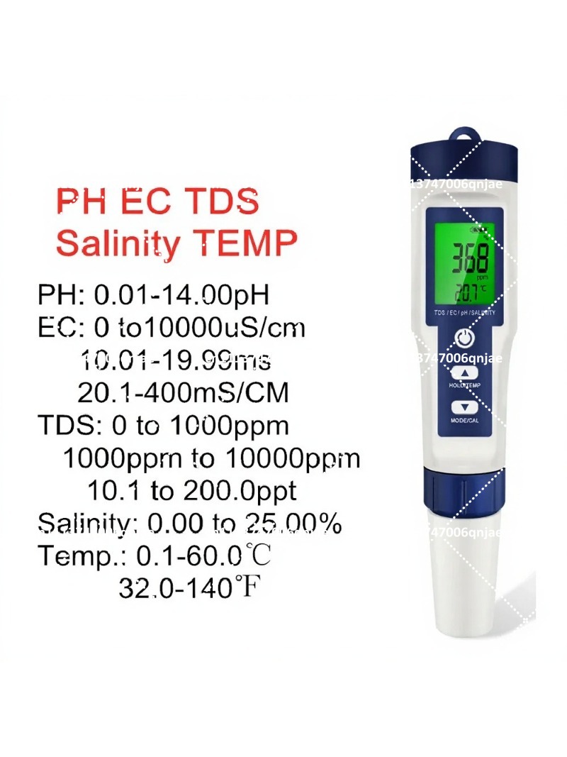 5-in-1 Digitaler Wasserqualitä – Ph Meter Digital Water Tester Bewertung und Preis
