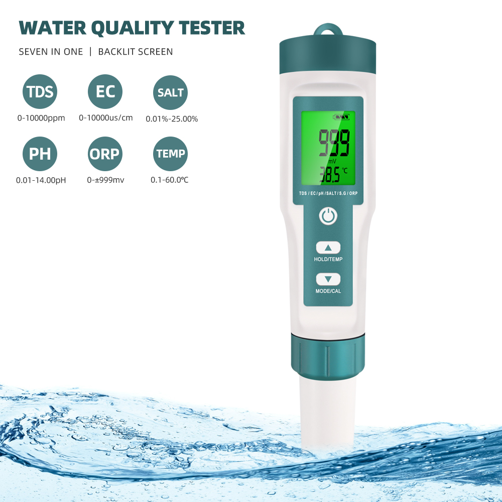 7-in-1 PH TDS EC ORP Salzgehal – Ph Meter Digital Water Tester Bewertung und Preis