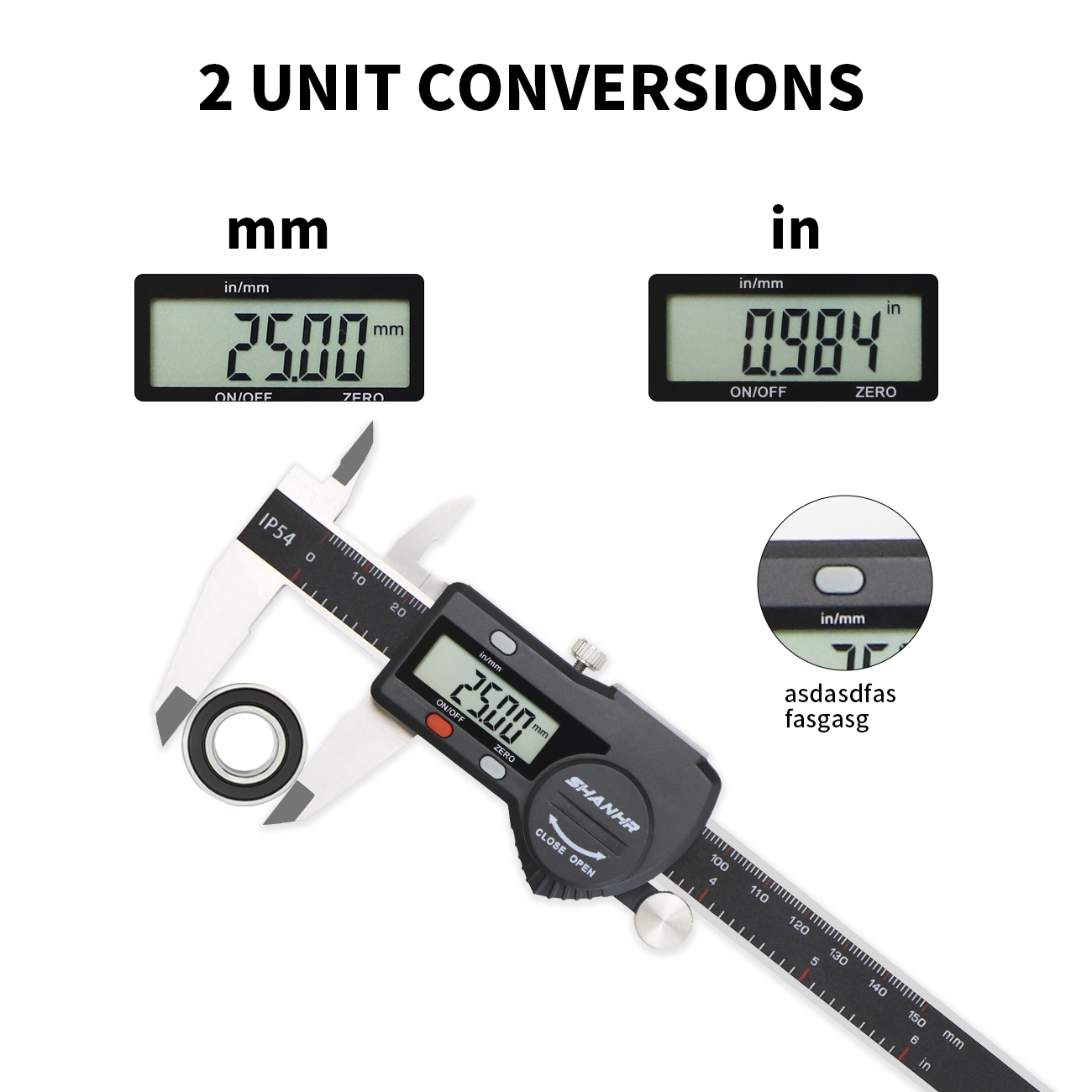 SHANHR IP54 150 mm Elektronisc – Digital Caliper 150Mm Stainless Steel Bewertung und Preis