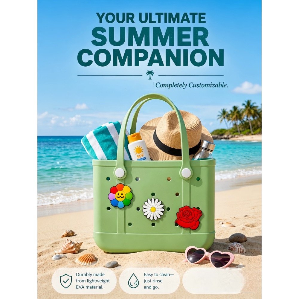 Übergroße Gummi-Strandtasche f – Packaging Bewertung und Preis